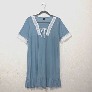 SHEIN blue nightgown with ribbon size: Medium